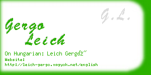 gergo leich business card